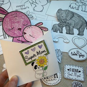 Opvouwbare Moederdag Kleurkaarten, Seizoenspapier Knutselen, Kinderen Papier Knutselen, Zelfgemaakte Kaart Voor Moeder, Wenskaart Knutselen, Tekenen, Gesneden Kleur