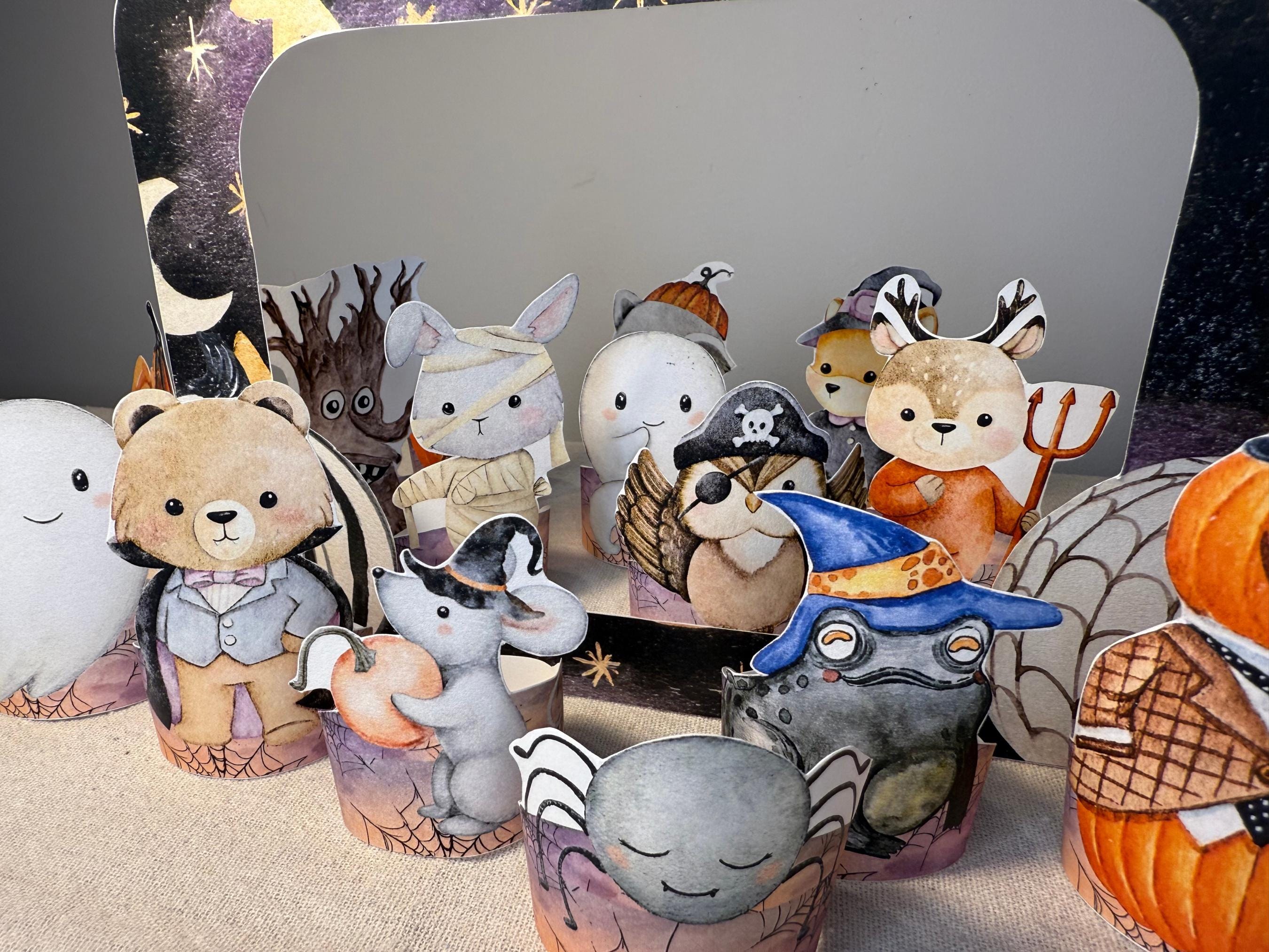 Halloween Puppet Theater, Paper Puppet Theater, Play Craft Toy, DIY ...