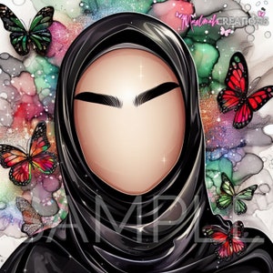 Beautiful Girl in Hijab Cartoon iPad Case & Skin for Sale by MrBadDream