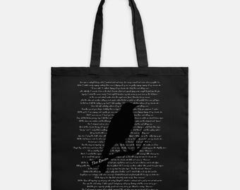The Raven Tote Bag | Edgar Allan Poe Poem, Literary Gift