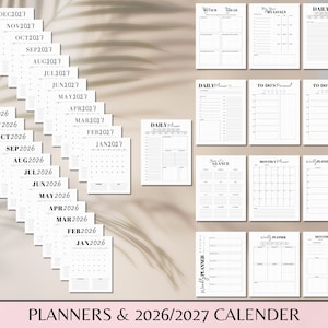 Editable Yearly Bullet Journal Templates Bujo US Letter A4 A5 Classic Planner Size Printable Daily Monthly Habit Mood Tracker Template Canva image 3