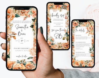 Digital Wedding Invitation, Online Invitation Template, Eco-Friendly E-Invite, Electronic Wedding Invitation, Digital Wedding Invite, DIY