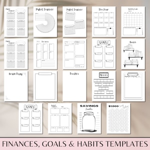 Printable Yearly Bullet Journal Bujo US Letter A4 A5 A6 Classic Planner ...