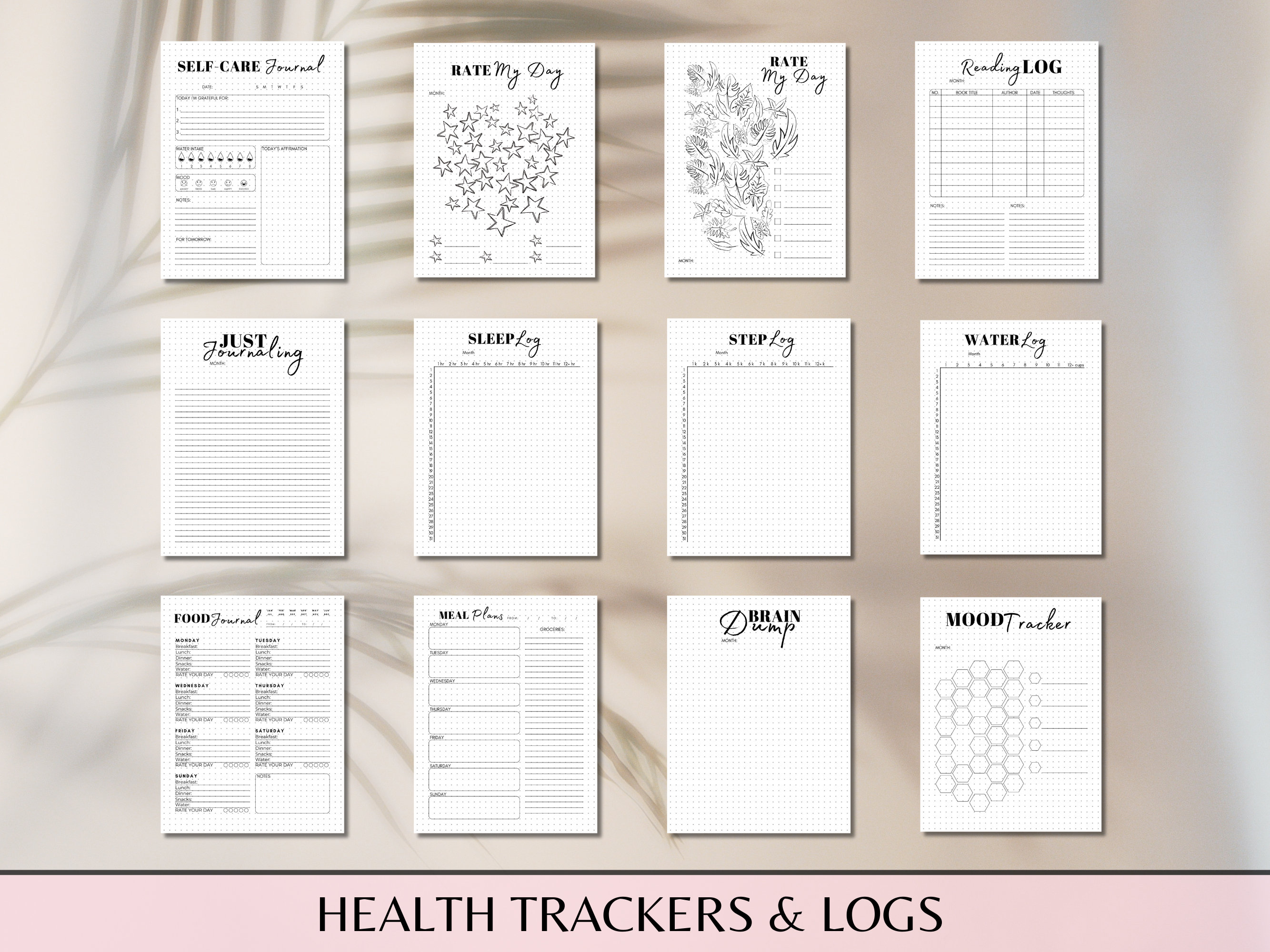 Editable Yearly Bullet Journal Templates Bujo US Letter A4 A5 Classic ...