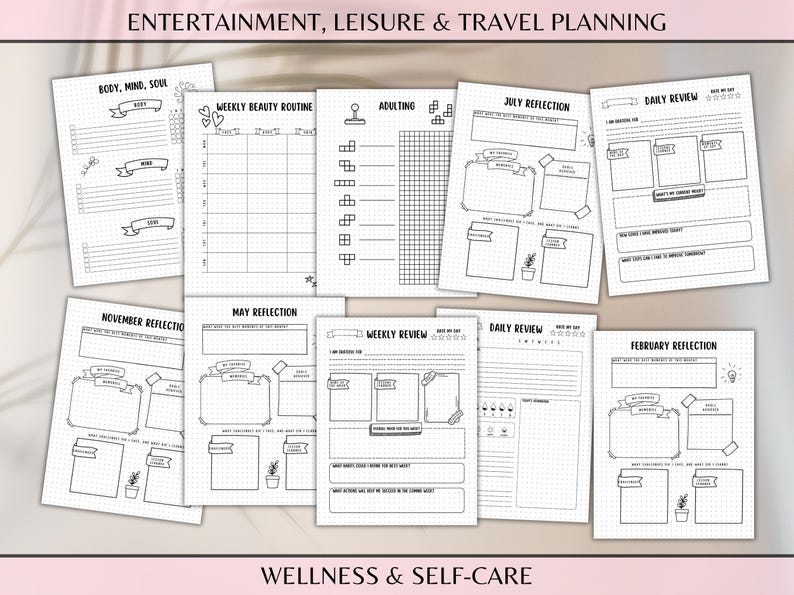 2026 Bullet Journal Printable Bujo Journal Pages Daily Week Month Planner Goal Tracker Financial Budget Templates Self Care Expense Trackers image 9