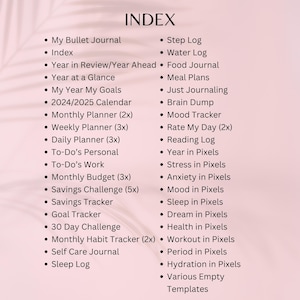 Editable Yearly Bullet Journal Templates Bujo US Letter A4 A5 Classic Planner Size Printable Daily Monthly Habit Mood Tracker Template Canva image 11