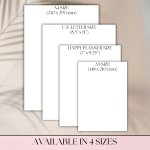 Editable Yearly Bullet Journal Templates Bujo US Letter A4 A5 Classic Planner Size Printable Daily Monthly Habit Mood Tracker Template Canva image 10