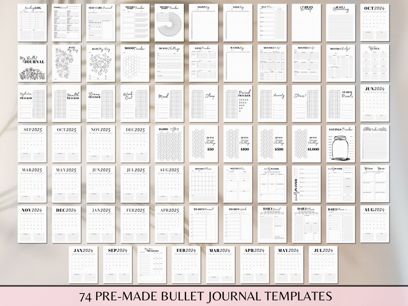 Editable Printable Bullet Planner Bujo Printables Bujo Spread Journal ...