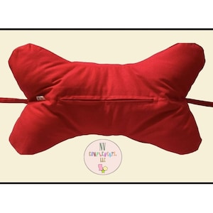 Bone Shaped Neck Pillow – Handmade Cotton or Satin, Zippered