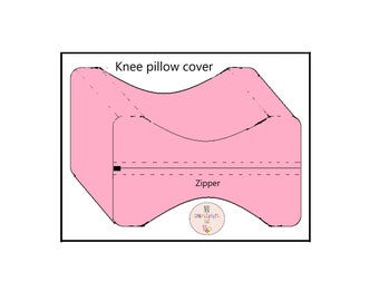 Pillow cover for small knee pillow, 100% cotton, with zipper, choose your color, made to order, pillow not included.