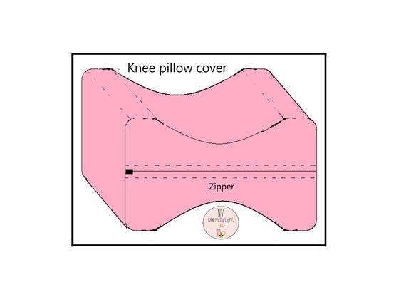 Pillow Cover for Small Knee Pillow, 100% Cotton, With Zipper