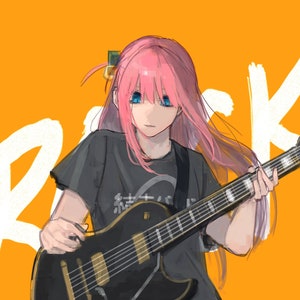 Bocchi the Rock! Cartão-postal de Gotoh Hitori com mini impressão 4x6