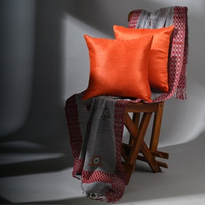 Orange Pillow Covers 20x20 24x24 18x18 12x12 12x20 (Set of 2, Solid Style)