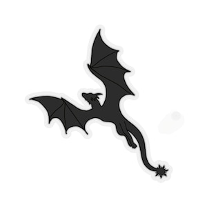 Fourth Wing Sticker | Tairn Sticker | Black Dragon Sticker