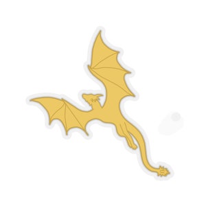 Fourth Wing Sticker | Andarna Sticker | Gold Dragon Sticker | Yellow Dragon Sticker