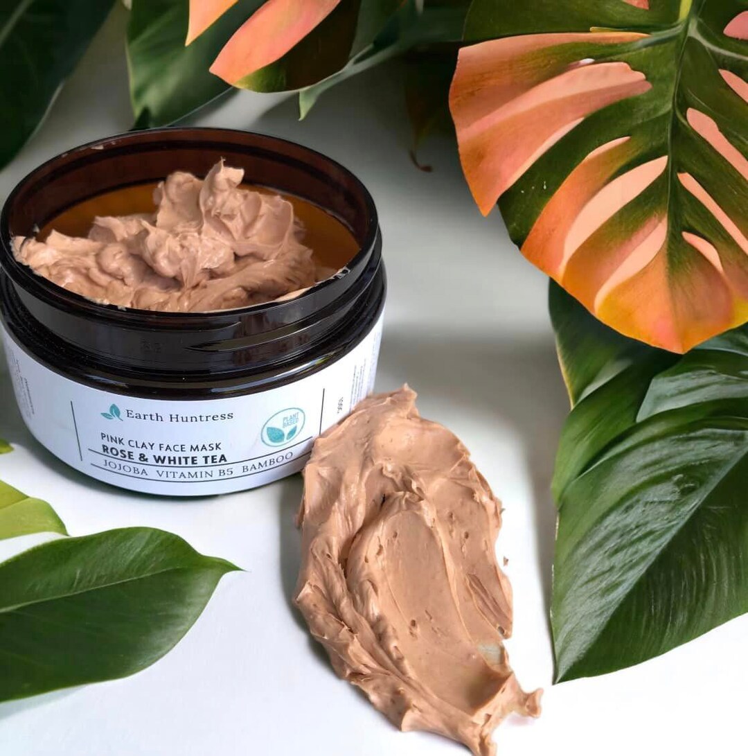 Rose & White Tea Face Mask. Natural Clay Mask With Herbs. Etsy Australia