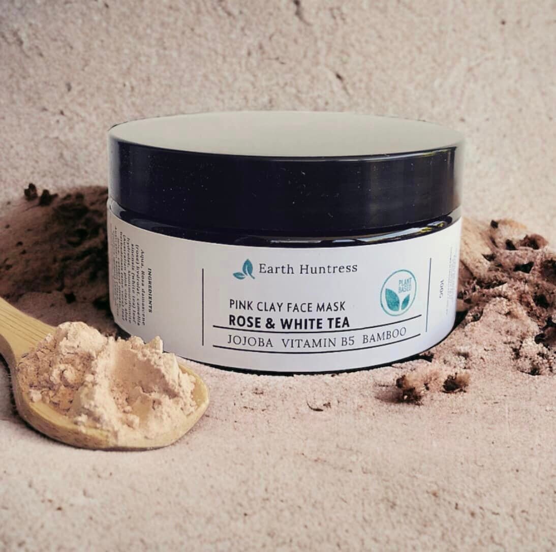Rose & White Tea Face Mask. Natural Clay Mask With Herbs. Etsy Australia