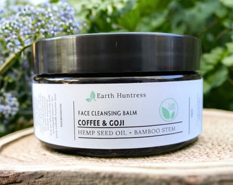 Coffee+Goji face cleansing balm and make-up remover.  Coffee + goji.