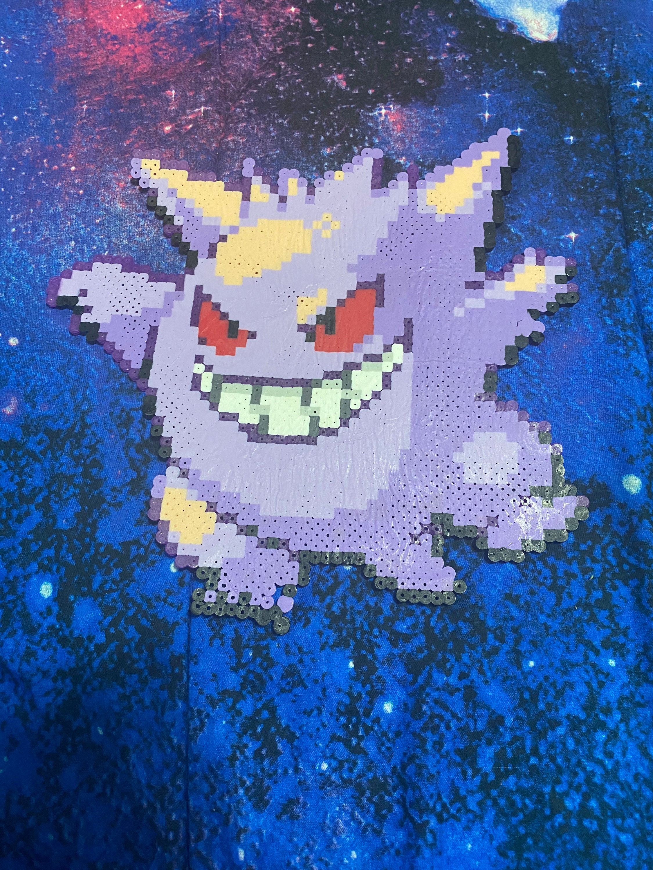 Mega Shiny Gengar Kandi Perler Pokemon Wall Art Pikachu Ghost