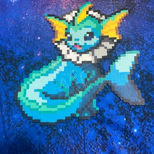 Vaporeon Pixel Perler Art
