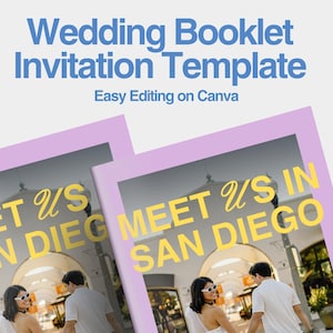 Wedding Invitation Booklet Magazine Zine Program Template