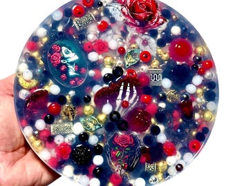 Gothic Romance Reusable Picky Pad: Fidget for Stress and Anxiety, Discreet Desk Toy, Bead Filled Picking Pad, Skin Picking, Pimple Popping