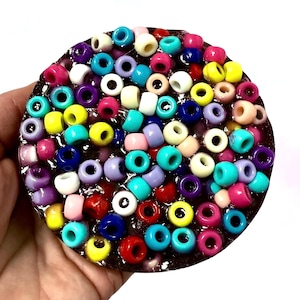Large Bead Reusable Picky Pad, Fidget Toy, Pick Pad, Compulsive Skin Picking, Anti-Anxiety, Nail Biting, Hair Pulling, Calming Desk Toy