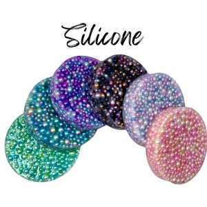 Almohadilla de silicona con perlas: juguete antiestrés relleno de perlas para aliviar el estrés y la ansiedad, con una sorpresa oculta.