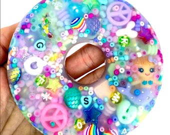 Donut Picky Pad Fidget Toy: Mermaid Theme, Skin Picking Anxiety Relief - Hidden Surprise