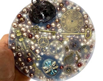Steampunk Reusable  Picky Pad, Reusable Picking Pad, XL Pick Pad, Stress Toy, Fidget Pad, Stim Toy, Stress Toy, Skin Picking, Pimple Popping