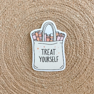 Treat Yourself Books Sticker: Book Lover Vinyl Decal