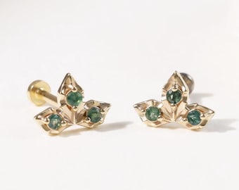 No.342 14kgf☆ ガーデンモスアゲートのピアス No.342 14kgf☆ ガーデンモスアゲートのピアス - メルカリ