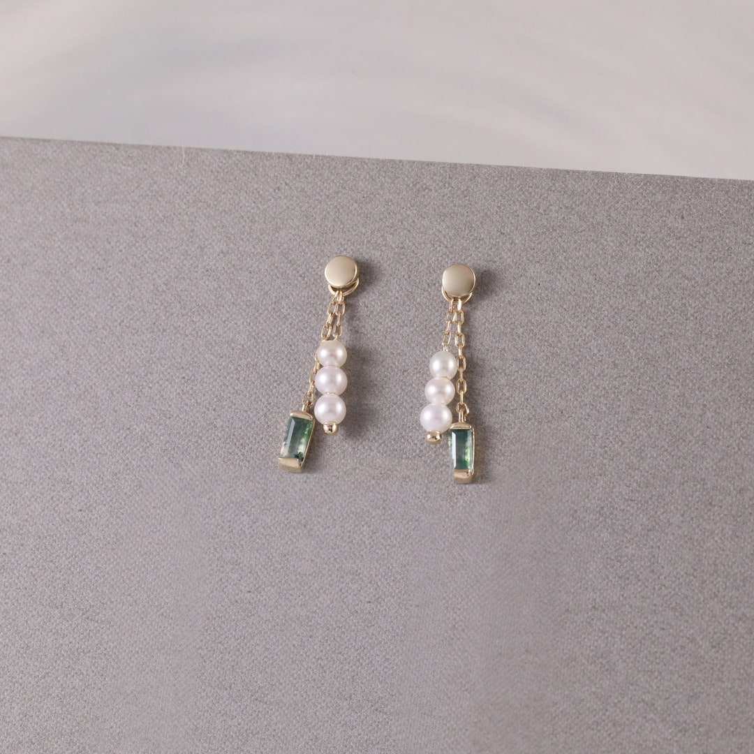 Orecchini Pendenti Con Perle D'acqua Dolce. Perle Bianche Da 6,5-7 Mm - Foto 13