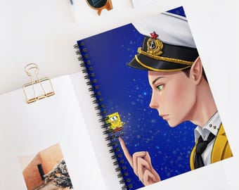 Ashitaka #111 | collection | Sailor Captain Elf with Tiny Sponge Character Spiral Notebook
