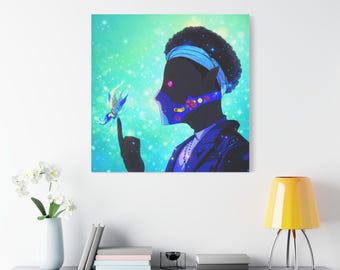 Ashitaka #615 | collection art Silhouette Canvas | Matte Stretched Wall Art