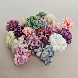 4cm Silk Artificial Flower Heads Bulk Artificial Flowers Pack of 20 Faux Flowers Heads Wedding Décor Floral Cake Centre Piece Flower Wedding