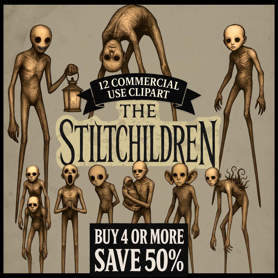 Creepy Entity PNG Clipart – Distorted Humanoid Creatures for Horror ...