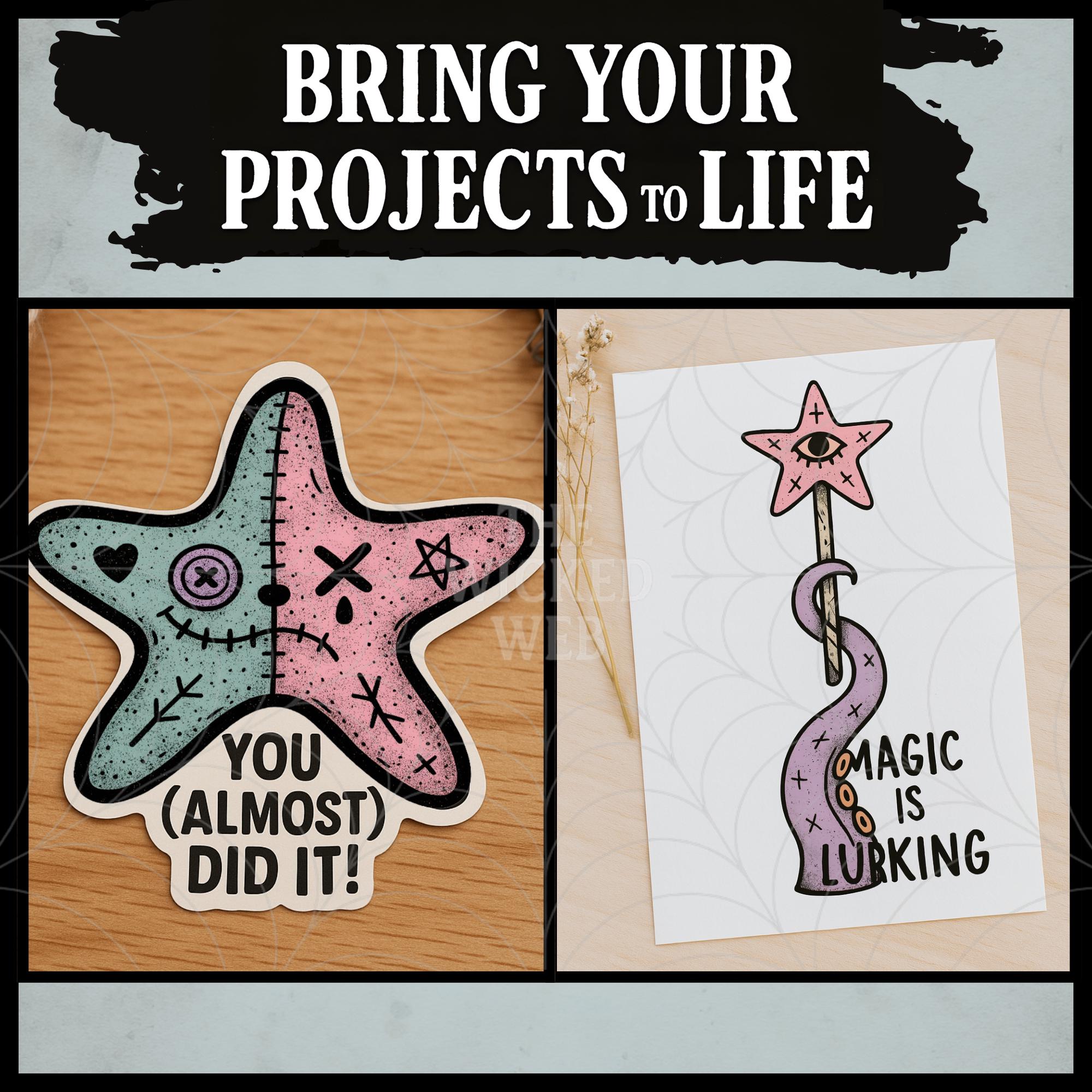 Haunted Ocean Pastel Goth Sea Witch Clipart – 30 Creepy Cute Beach Pngs ...
