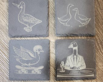 Silly Goose Slate Coasters (4pk)