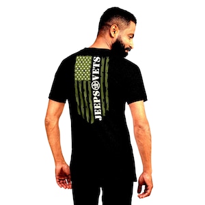 Wear your Jeeps4Vets American T-shirt with pride. We help give back to our veterans in need.