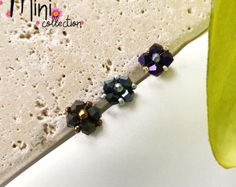 ''Mini'' confetti earrings in crystal zircons, spinel stone and micro glass beads | Handmade | Gift for her