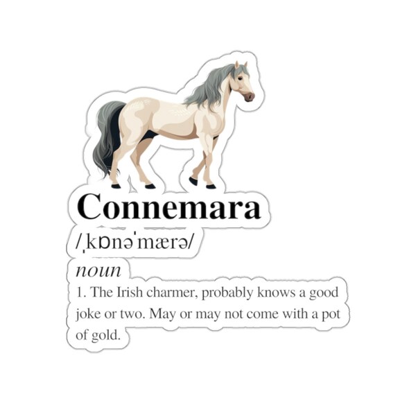 Cute Connemara Sticker Horse Lover Gift For Her Connemara Cute Sticker for Connemara Lover Gift Horse Sticker Cute Horse Gift Connemara