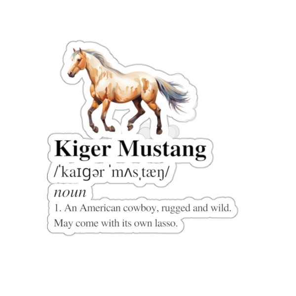 Cute Kiger Mustang Sticker Horse Lover Gift For Her Kiger Mustang Cute Sticker for Kiger Mustang Lover Gift Horse Sticker Cute Horse Gift