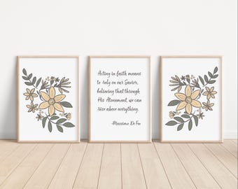 Conference Quote, lds quotes, lds motivational quote wall art quotes, acting in faith, Lds quote print, Lds wall art, General conference