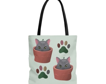 Cat Tote Bag for Cat Mom Tote Bag Cute Cat Tote