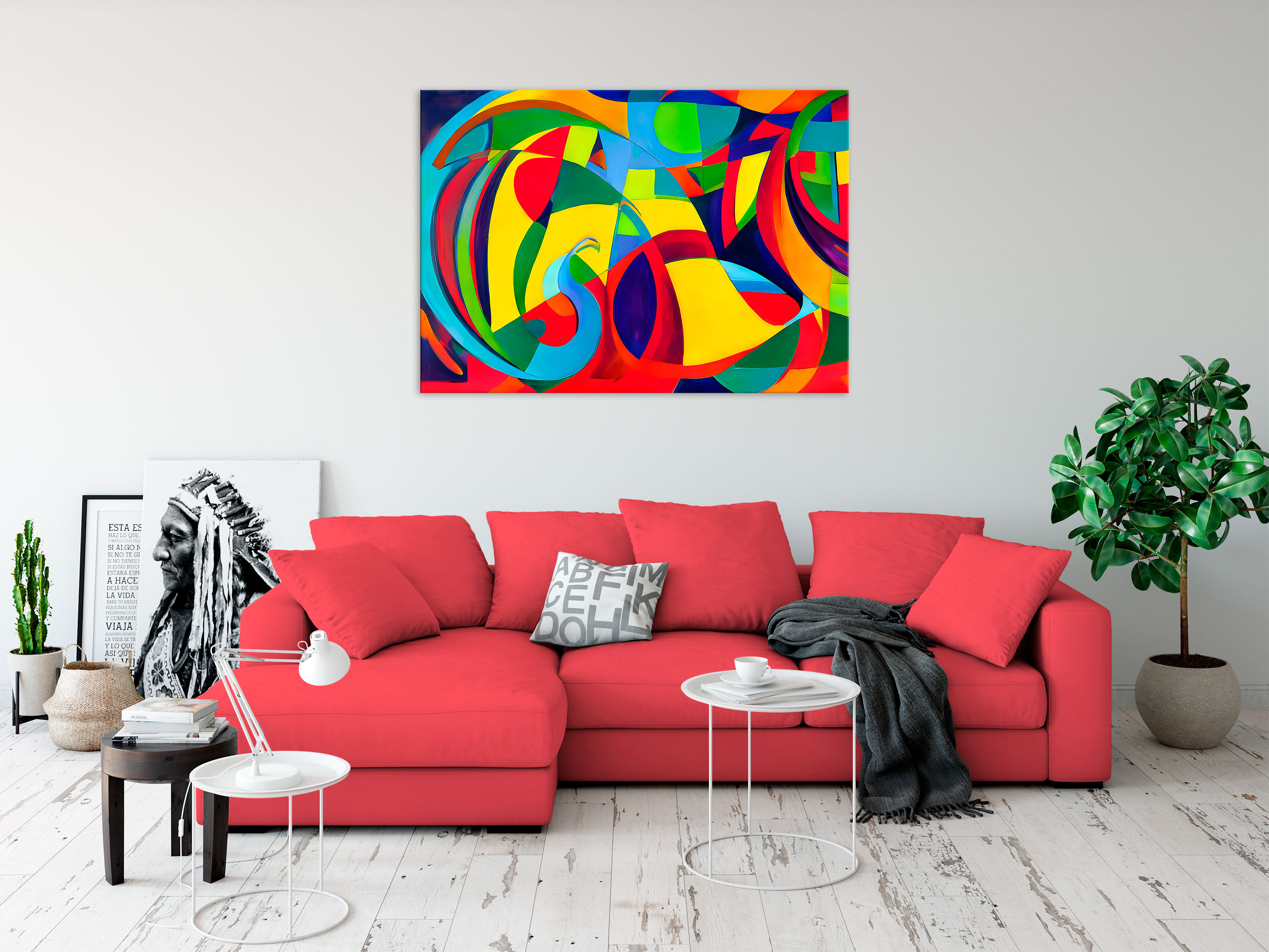 Vibrant Geometric Art Digital Download for Stylish Home and - Etsy