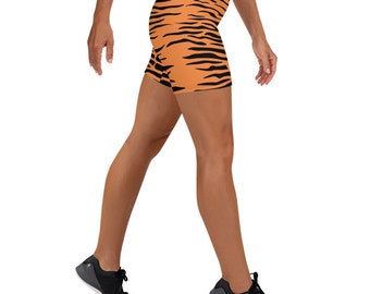 Roar for Comfort: Workoutwear Tiger Print Shorts