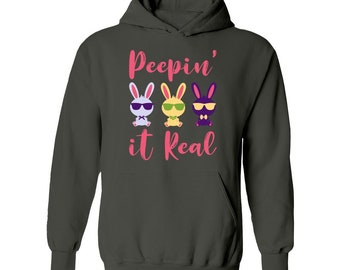 Colorful Easter Rabbit Hoodie ~ Cool Easter Bunny Hooded Sweatshirt