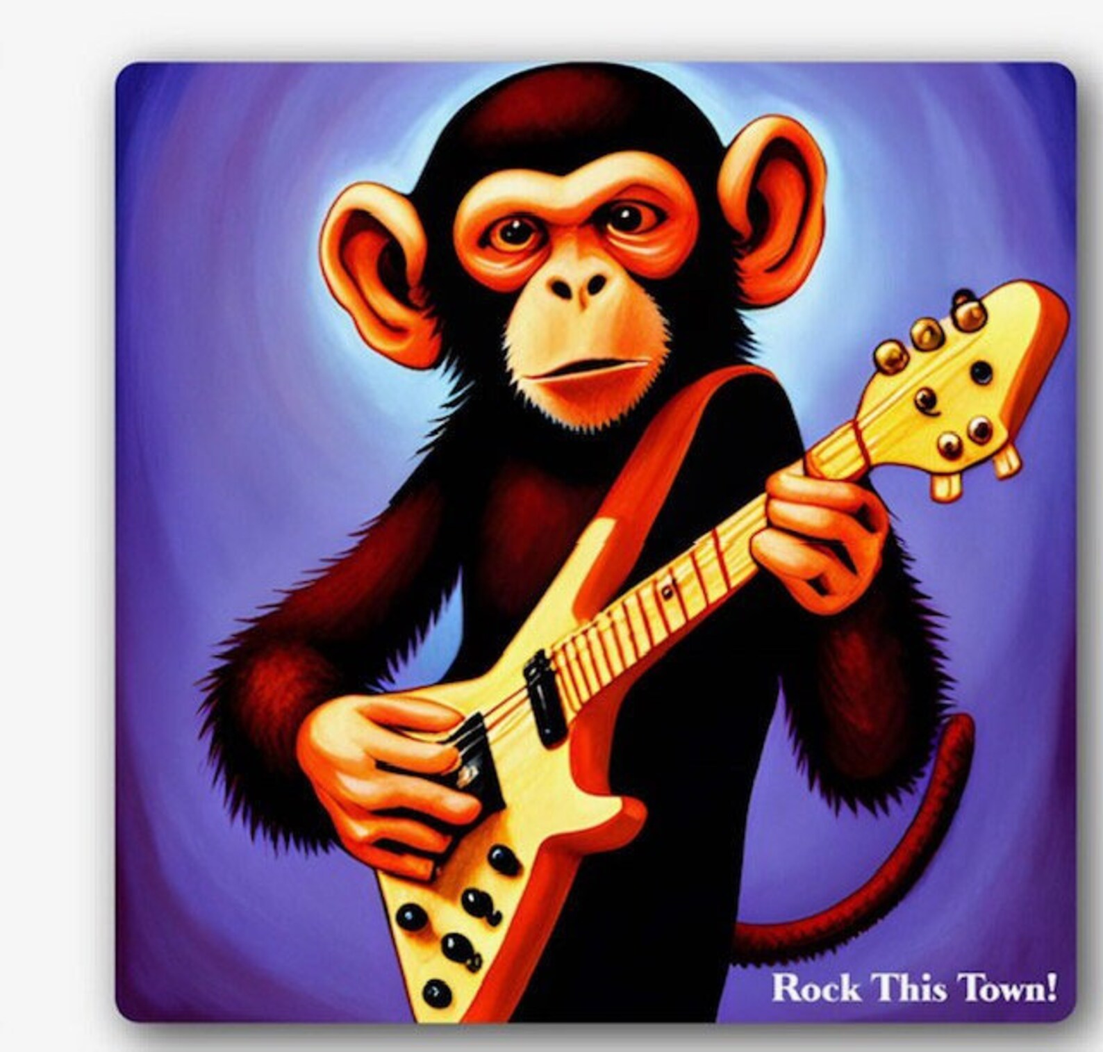 Monkey Rokcer Rock the Monkey Sticker - Etsy
