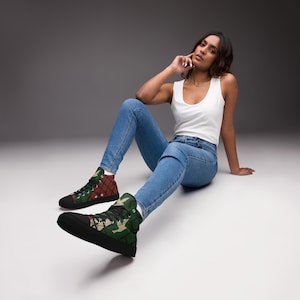 High-Top Leinenschuhe für Damen